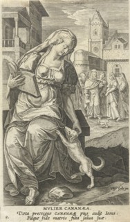 The Canaanite woman, Adriaen Collaert, Philips Galle, Cornelis Kiliaan, 1595 - 1599