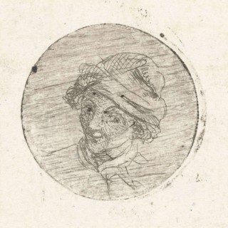 Mans Head with cap, print maker: Marie Lambertine Coclers, 1776 - 1815