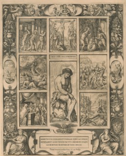 Scenes from the Passion, print maker: Jacob Bos, Pietro Paolo Palombo, Jacob Bos, 1563