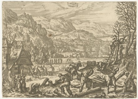 February, Pieter van der Borcht (I), 1545 - 1608