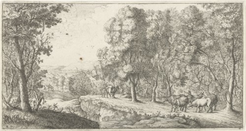 Path along the forest, Albert Flamen, 1648 - 1672
