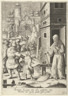 Joseph's brothers go to Egypt with Benjamin, Robert de Baudous, Lucas van Leyden, 1591 - 1659