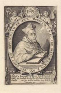 Portrait of Cardinal Robert Bellarmine, at the age of 74, print maker: Antonie Wierix III, Jan van