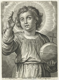 Christ as Salvator Mundi, Schelte Adamsz. Bolswert, Peter Paul Rubens, Martinus van den Enden, 1596