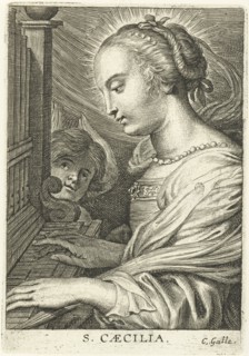 Saint Cecilia with organ, Schelte Adamsz. Bolswert, Peter Paul Rubens, Cornelis Galle (II), 1596 -