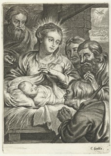 Adoration of the Shepherds, Schelte Adamsz. Bolswert, Peter Paul Rubens, Cornelis Galle (II), 1596
