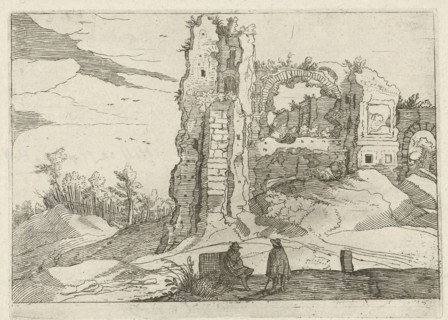 Ruin with a gate, Willem van Nieulandt (II), Anonymous, 1594 - 1685
