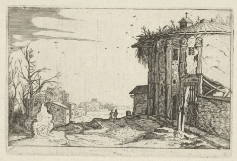 Ruin with Corinthian columns, Willem of Nieulandt II, Anonymous, 1594-1685