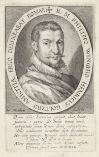 Portrait of Philip of Winghe, Jacob Matham, 1592 - 1597