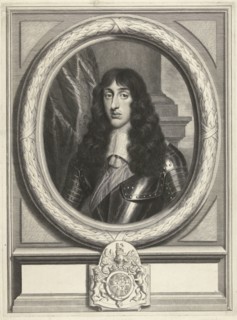 Portrait of Henry Stuart in oval frame, Cornelis van Dalen II, Simon Luttichuys, 1648-1664