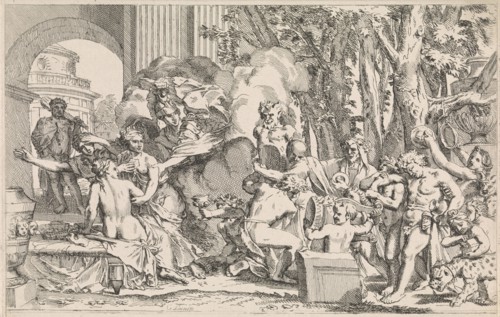 Minerva protects the innocence against the temptation, Johannes Glauber, 1656 - 1726