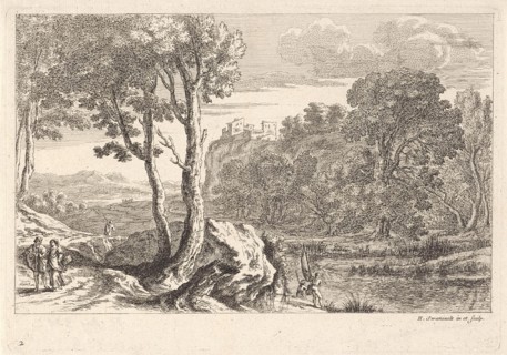 Landscape with Fishermen, Claude Goyrand, Herman van Swanevelt, Herman van Swanevelt, 1633 - 1712