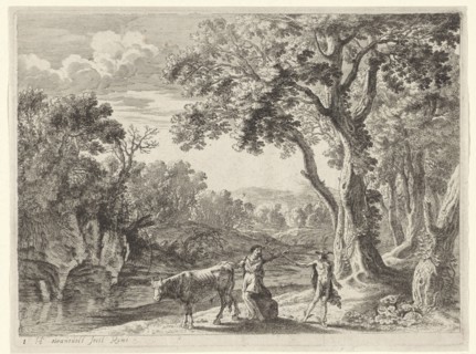 Batt Mercury turns into stone, Herman van Swanevelt, 1629 - 1641