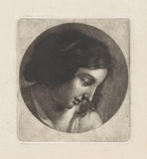 Bust of a young woman, Abraham Bloteling, 1652 - 1690