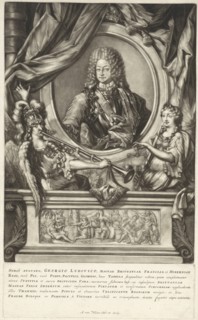 Portrait of King George I of Great Britain, Arnoud van Halen, 1714 - 1732