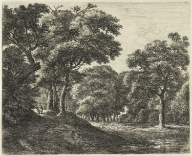 Marskramer with a water feature, Anthonie Waterloo, 1630 - 1663