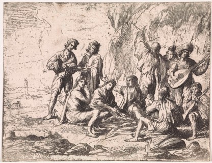 Picnic in the mountains, Cornelis de Wael, 1630 - 1648