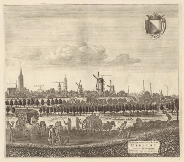 View of Utrecht from the west (plate IV), Herman Saftleven, Reinier & Josua Ottens, 1725 - 1751