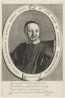 Portrait of Antonius Schellingwou, Jan Matham, And. v. K., 1628 - 1648
