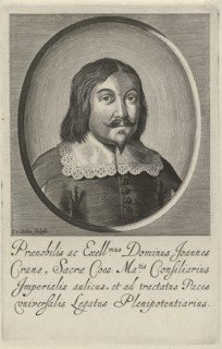 Portrait of Johann Krane, Cornelis van Dalen (I), 1612 - 1665