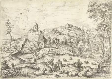Mercury and Argus, print maker: Hieronymus Cock, c. 1551 - before 1558