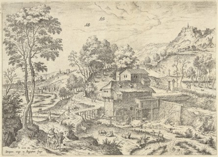 Flight into Egypt, Hieronymus Cock, Matthys Cock, Hendrick Hondius (I), c. 1551 - before 1558