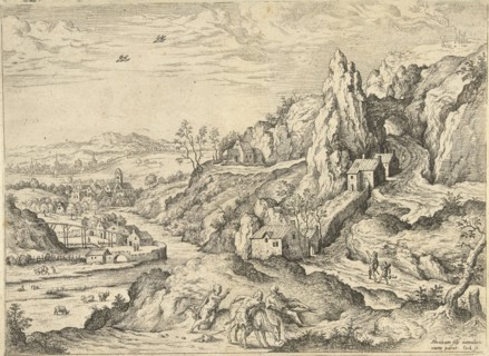 Abraham and Isaac on the road to the place of sacrifice, Hieronymus Cock, Matthys Cock, c. 1551 -