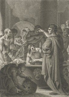 Emperor Hadrian in bath, Lambertus Antonius Claessens, 1803