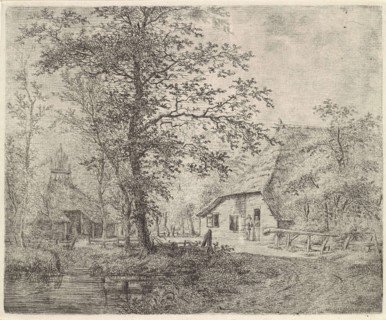 Landscape with farm, Pieter Janson, 1780 - 1851