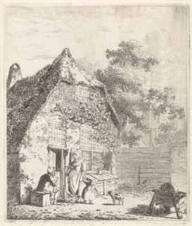 Farmers in conversation at ranch, Johannes Christiaan Janson, 1778 - 1823