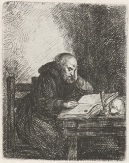Reading monk, David van der Kellen II, 1814-1859