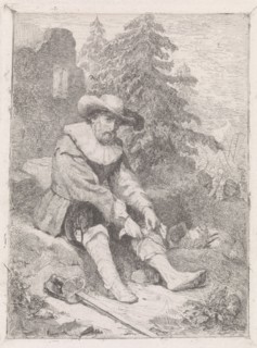 Wounded soldier, David van der Kellen (III), 1837 - 1886