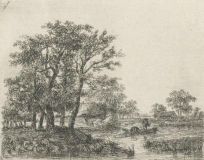Fishermen in a boat, print maker: Hermanus Jan Hendrik van Rijkelijkhuysen, 1823 - 1883