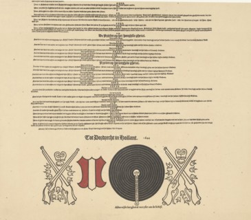 Call register for target shooting and lottery in Kloveniersdoelen Dordrecht in 1644 (lower half),
