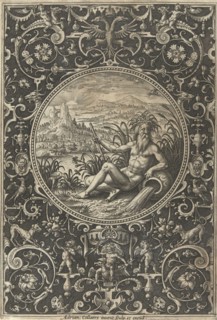Medallion which a stroomgod, Adriaen Collaert, 1570 - 1618