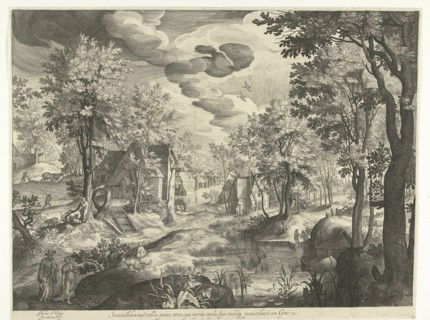 Landscape with Hagar and Ishmael, Germany, Nicolaes de Bruyn, 1581 - 1656