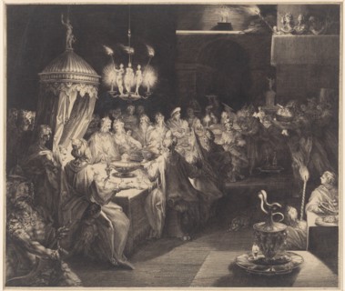 Feast of Belshazzar, Jan Harmensz. Muller, 1596 - 1600