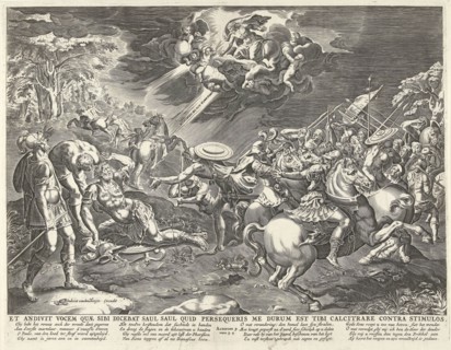 The conversion of Paul, Cornelis Cort, Anonymous, Giulio Clovio, c. 1640 - before 1664
