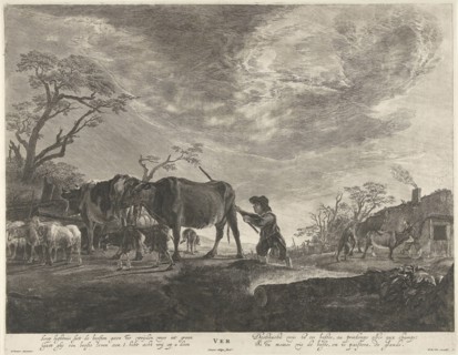 A landscape: the spring season, Pieter Nolpe, Frederik de Wit, 1640 - 1706
