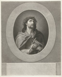 Christ handcuffed and wearing crown of thorns, print maker: Lambertus Antonius Claessens, Guido