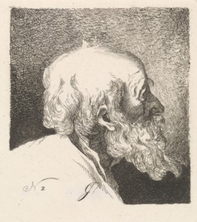 Portrait of an old man, George Jooss, 1834