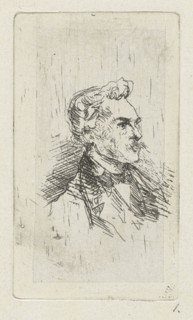 Portrait of artist Frederik Hendrik Weissenbruch, Bernardus Johannes Blommers, 1855 - 1914
