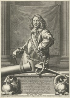 Portrait of David Vlugh, print maker: Hendrik Bary, Jan de Bisschop, Egbert van den Hoof, 1667 -