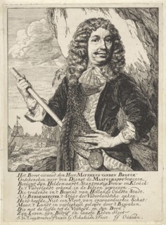 Portrait of the Dordrecht mayor and Admiral Mattheus van den Broucke chest with a jewel and a