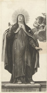 Saint Theresa of Avila and angel with glowing arrow, Pieter de Bailliu (I), 1623 - 1660