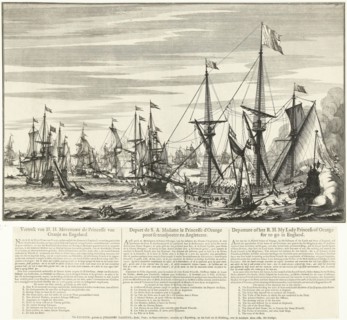 Departure of the Princess of Orange to England, 1689, Johannes Jacobsz van den Aveele, Johannes