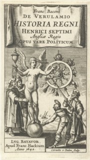 Naked Fortuna globe rotates the wheel of fortune around, print maker: Cornelis van Dalen I,