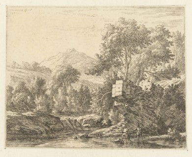 Two men at a stone in the water, Karel Dujardin, 1658