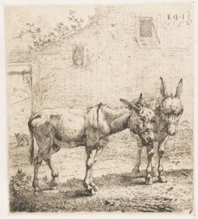 Two donkeys, Karel Dujardin, 1652