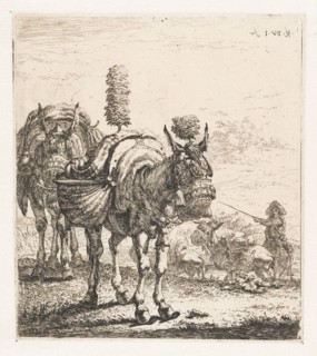 Two mules, Karel Dujardin, 1652